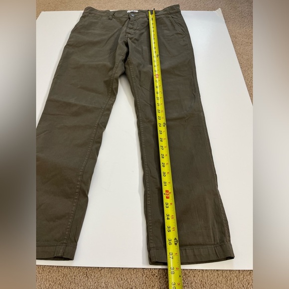 NNO7 No Nationality Marco Classic Chino Pants Greenish Brown Size 32 x 30 - Picture 10 of 13